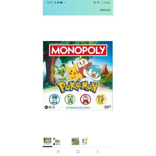 Pion Monopoly Pokémon - Pièce De Jeu Occasion, Pour Remplacer Ou Collection