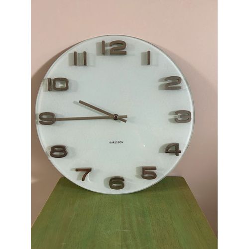 HORLOGE RONDE VINTAGE A QUARTZ de la marque KARLSSON 35 cm de diamètre
