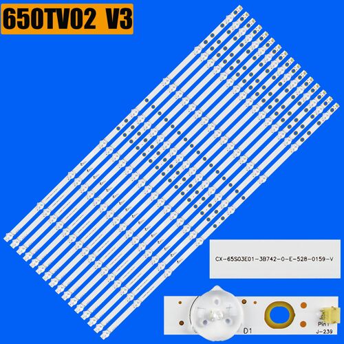 Bande de rétroéclairage LED pour CX-65S03E01-2B762-0-A-565-3854-V 650TV02 V3 KDL-65W850C KDL-65W857C KDL-65W805 T650HVF05.1 T650HVF05 ""Nipseyteko®""