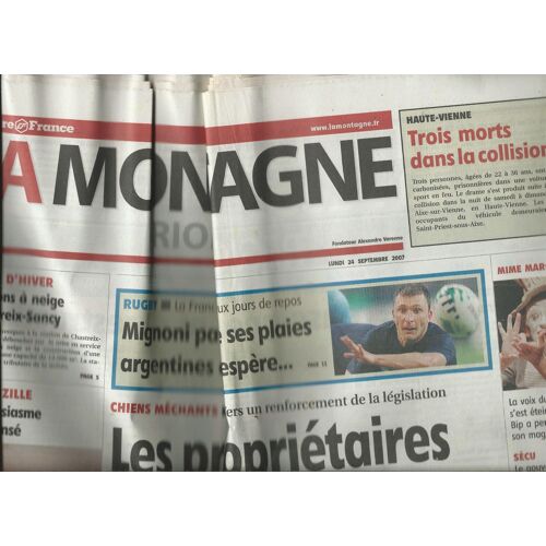 Journal La Montagne Du 24/09/2007, Article Photo Hommage Au Mime Marceau, Chraz , Jérôme Pietri