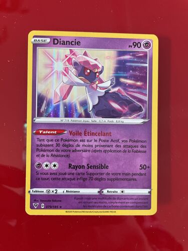 Carte Pokemon Diancie Holo Voltage Éclatant 79/185
