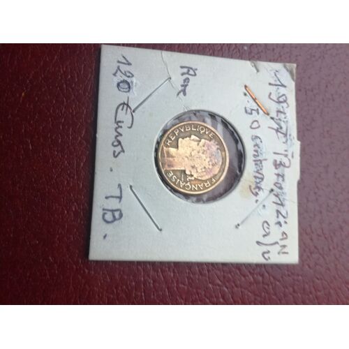 50 Centimes 1947 En Bronze Alu (Rare) En Tb