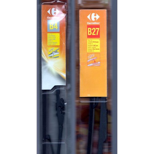 Lot 2 Balais D'essuie Glace Automobiles Clipsables B4 + B27