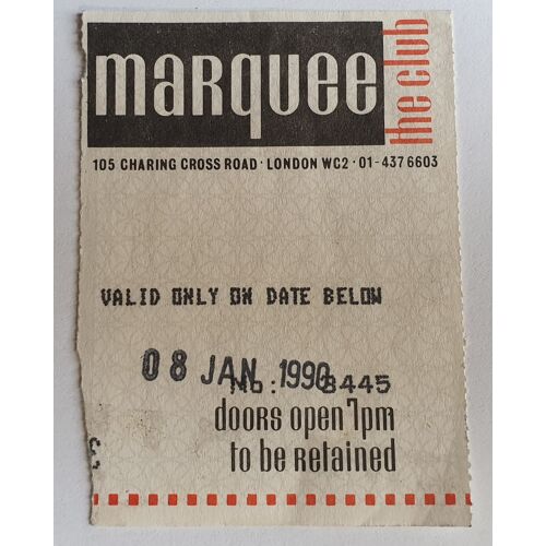 Billet De Concert Love And Hate À Londres En 1990