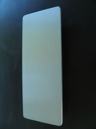 Poignée Plaque de tirage de porte de Hall d'immeuble, Résidence, Commerce, Boutique, Plaque brossée anodisée alu naturel 380x150x8mm sur 2 pattes