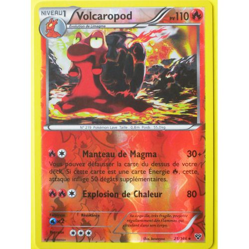 Carte Pokemon Francaise Reverse Serie Xy Volcaropod 110pv 21/146