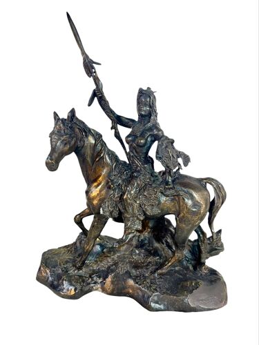 Arnoux Paris indien d¿Amérique sculpture bronze