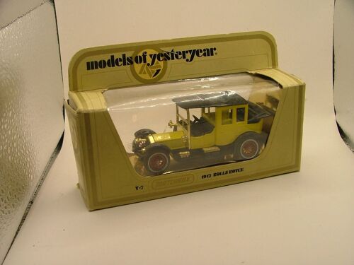 1/38 - Matchbox Models Of Yesteryear 1912 Rolls Royce Luxury Car Y-7