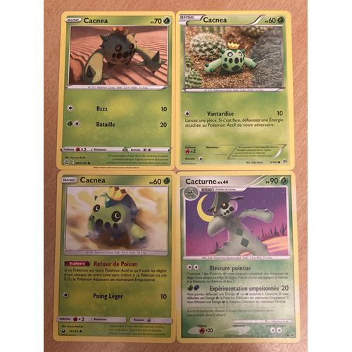 (3362) 3x Cacnea + Cacturne (Pokemon) 