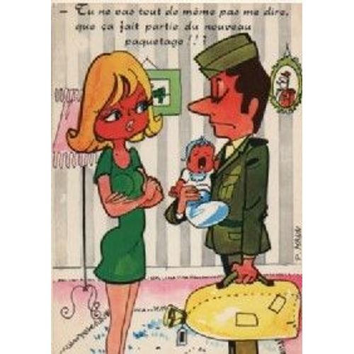 Carte Postale Theme Humour - Militaire