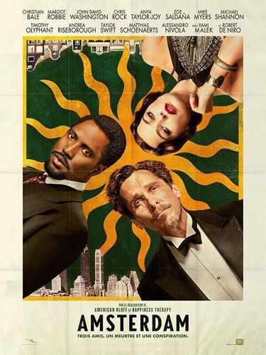 Amsterdam - Affiche Originale De Cinema - Format 120x160 Cm - Un Film De David O. Russell Avec Christian Bale, Margot Robbie, John David Washington, Robert De Niro, Anya Taylor-Joy, Rami Malek - 2022