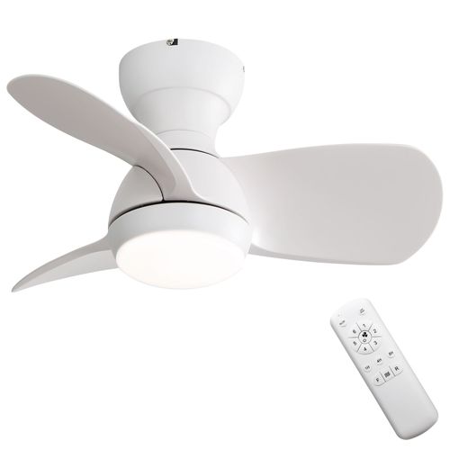 Ventilateur de Plafond avec Lumière LED 18W, Sofucor, Telecommande, Moteur DC Silencieux, 6 Vitesses, 3 Températures de Couleur Dimmable