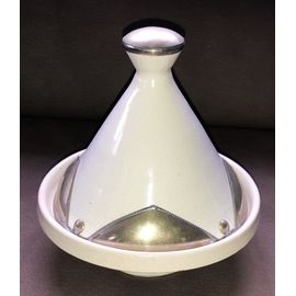Plat À Tajine Ø17 Cm En Terre Cuite Et Métal