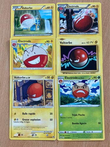 (3079) 3x Voltorbe + 2x Electrode + Electrode De Hisui (Pokemon)