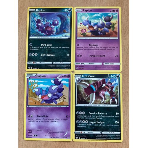 (2767) 3x Rapion + Drascore (Pokemon) 