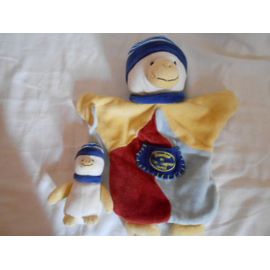 Doudou Et Compagnie Marionnette Plat Canard Et Son Doudou Bebe Poche Bonnet Raye Mariniere Paris Gedeon Bleu Jaune Rouge Bordeaux