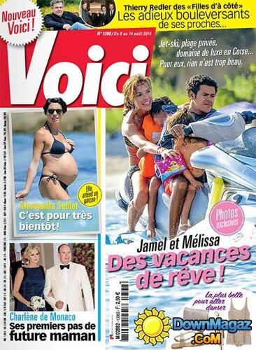 Voici N° 1396 - 8 Août 2014 - Jamel & Mélissa Alessandra Sublet Charlène De Monaco