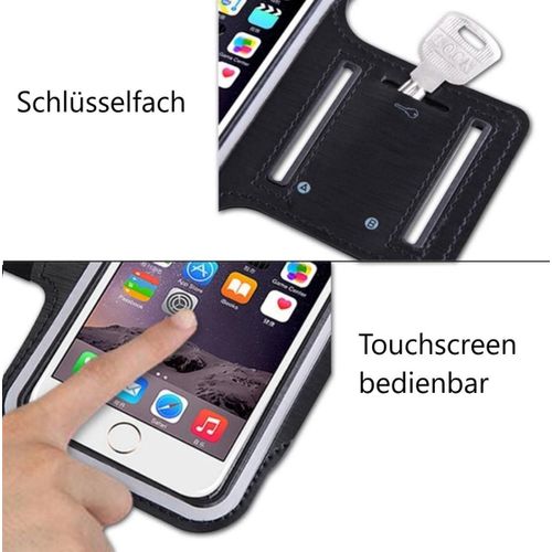 Brassard De Sport Pour Xiaomi Mi 8 - Brassard Pour Smartphone, Accessoire De Sport Avec Poche Pour Les Clés Xiaomi Mi 8 - Accessoire Sport, Brassard Téléphone Portable Noir