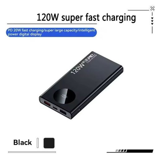 Power Bank Batterie Externe 120w 80000mah - Noir