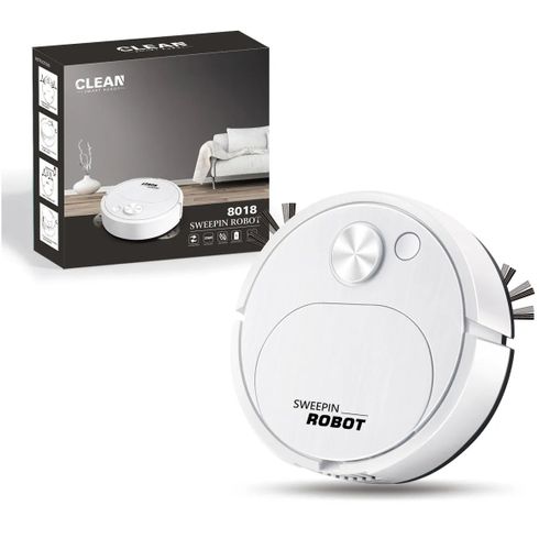 Robot aspirateur intelligent sans fil 3 en 1,2023 Pa,balayage de livres,balayage de sol,maison,bureau,USB,1500 - Type white