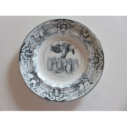 Assiette Rébus J. Viellard & Cie - Bordeaux - Vintage