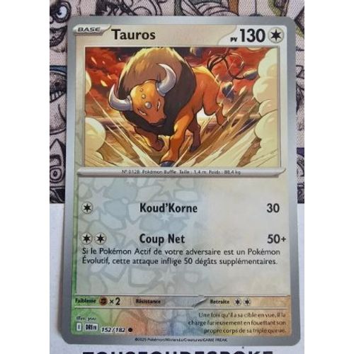 Pokémon Tauros 152 / 182 Reverse Ev10 Rivaliés Destinées