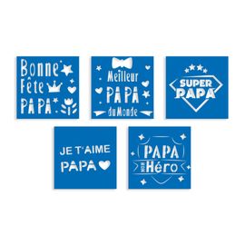 Pochoirs Fête Des Pères 15 Cm 5 Pièces