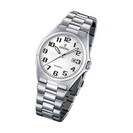 Festina Montre Pour Hommes F16374/9 Montre-Bracelet En Acier Inoxydable Classique Argent Uf16374/9