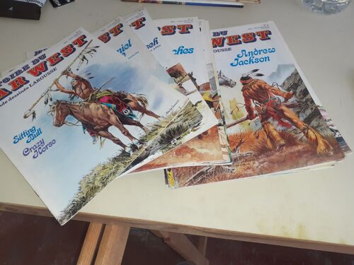 Lot De 18 Bandes Dessinees "Histoire Du Far West"  Bd De Chez Larousse