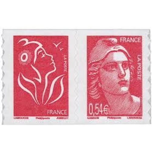 60ème Anniversaire De La Marianne De Gandon Avec Marianne De Lamouche La Paire Année 2006 Autoadhésifs N° 3977 3744 Ou 96 49 Yvert Et Tellier Luxe