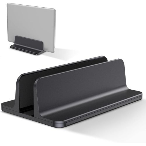 TIANYI-Support Ordinateur Portable Vertical, Support PC Portable en Aluminium Réglable Bureau Laptop Stand pour MacBook Pro/Air, iPad, Surface, HP, Lenovo, Tablette et Autre Laptops - Noir