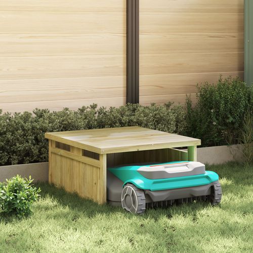 vidaXL Garage de Tondeuse Robotique 70x80x38 cm Bois de Pin Imprégné