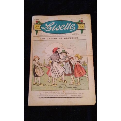 Revue Lisette Journal Des Petites Filles Numéro 238 Du Dimanche 31 Janvier 1926 Les Lapins De Claudine
