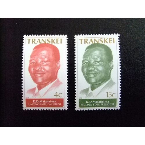 48 Transkei 1979 / Président K. D. Matanzima / Yvert 52 / 53 Mnh
