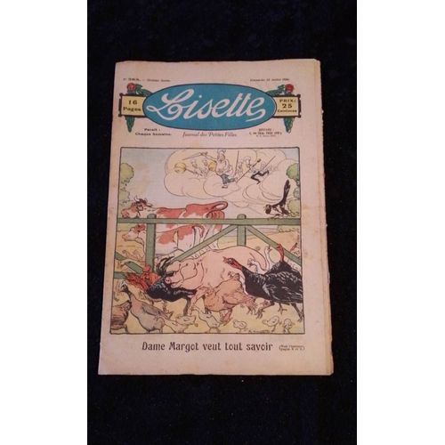 Revue Lisette Journal Des Petites Filles Numéro 263 Du Dimanche 25 Juillet 1926 : Dame Margot Veut Tout Savoir