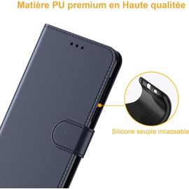 Etui Coque pour Xiaomi Redmi 9A,Plusieurs Couleurs Disponible, Pochette Protection Etui Housse Premium en Cuir PU,Fermeture Magnétique pour (Redmi 9A (6,53 Pouces), Book Bleu)