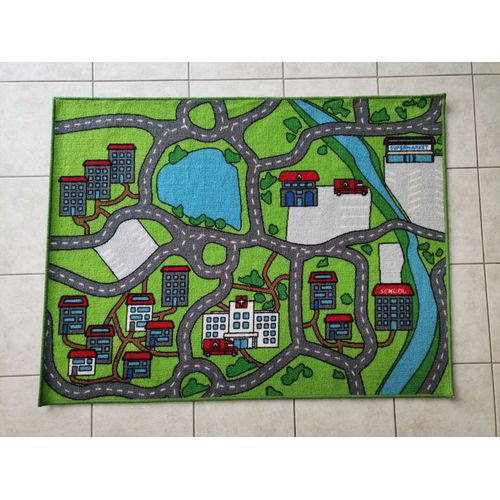 Tapis enfant route pour petites voitures 100 cm sur 132 cm
