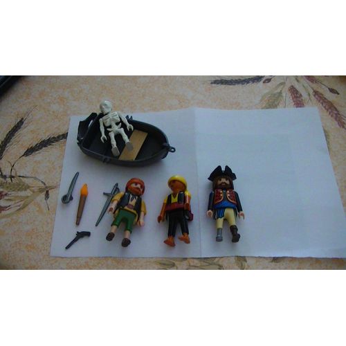 Playmobil : Bateau Avec Pirates, Squelette, Torche