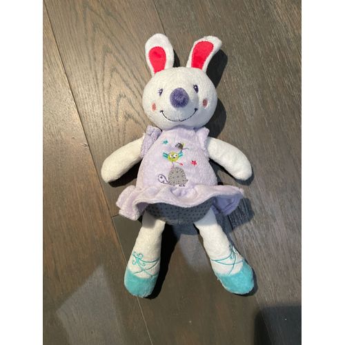 Doudou Souris Nicotoy Robe Mauve