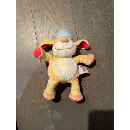 Doudou Chien Bengy Bonnet Bleu Petit Model