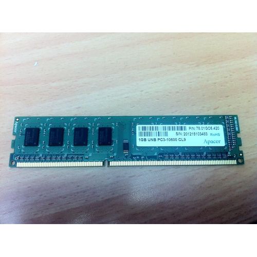 DIMM RAM 240-pin Apacer 78.01GC6.420 1GB UNB PC3-10600 CL9