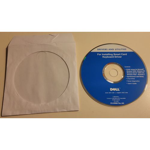 Dell Smartcard keyboard windows 7 XP 2000 Vista Driver Disk CD SK-3205 KW240