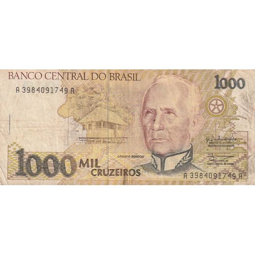 Billet Du Bresil De 1990 1 000 Cruzeiros