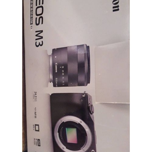 Canon EOS M3 hybride 24.2 mpix Noir + Objectif EF-M 18-55mm f/3.5-5.6 IS STM