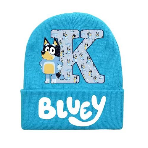 Bonnet Bluey Bingo Pour Enfants. Taille Unique - Lettre K