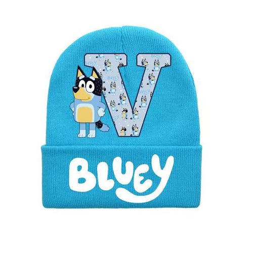 Bonnet Bluey Bingo Pour Enfants. Taille Unique - Lettre V