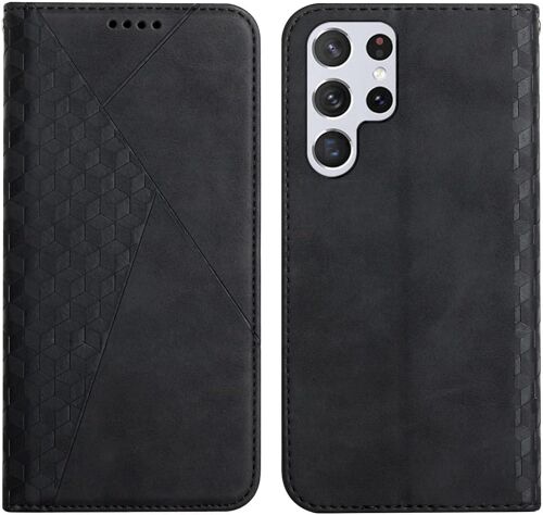 Coque pour Samsung Galaxy S24 Ultra, Premium Flip Housse ?tui Protection Rabat Clapet Portefeuille Phone Cover Magn¿¿tique [Porte Cartes] Antichoc B¿¿quille Cover (Noir)