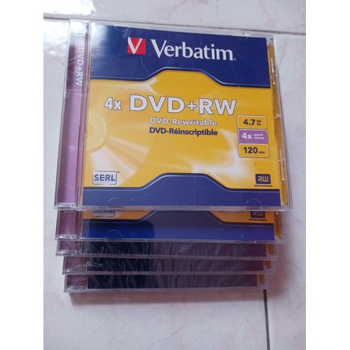 lot de 5 dvd Rw vierge Verbatim