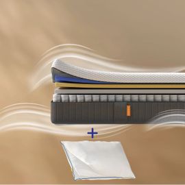 EMMA | Pack Matelas Hybride II Plus 80x200 + Oreiller Nuage | Mémoire de Forme + Ressorts | Housse Plus Respirante | Dos Apaisé