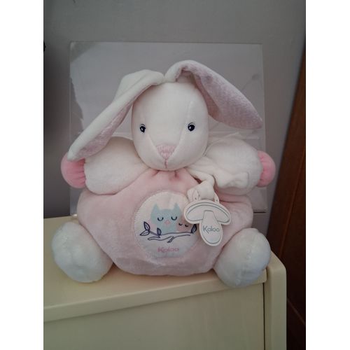 doudou Peluche lapin boule rose de Kaloo, collection Imagine de 25 cm